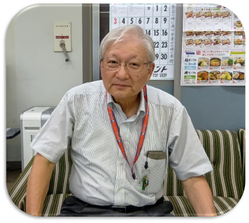理事・福利厚生事業委員長の松岡 輝彦さん　来訪