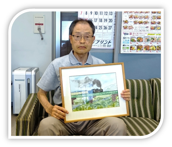 会員の結城　修さん来訪